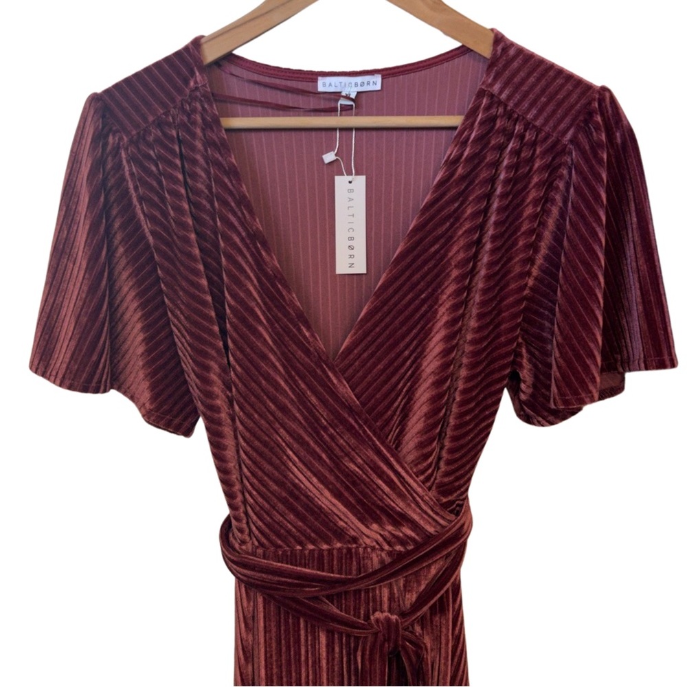 Baltic Born Burgundy Velvet Maxi Dress - Picture 4 of 7